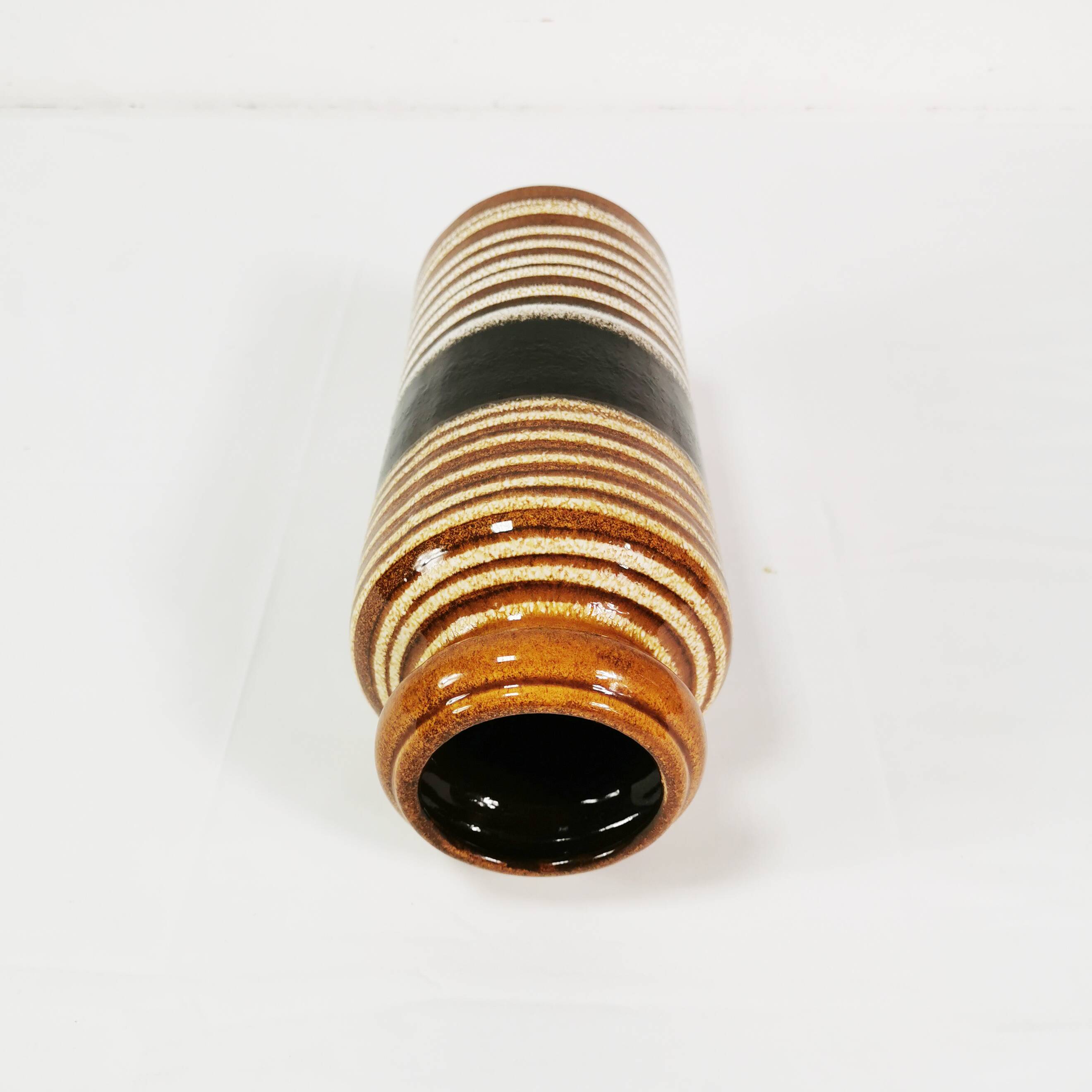 Ceramic, modernist vase, Scheurich, Germany, 1960s.