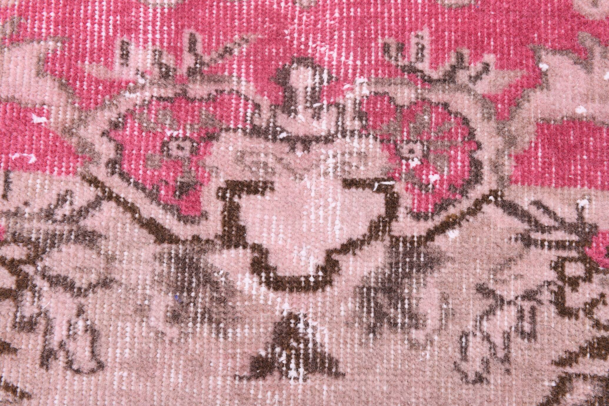 5x8 Pink Brown Vintage Area Rug 175x253Cm