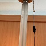 Bronze and molded glass chandelier, 1930s Art Deco style