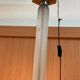Bronze and molded glass chandelier, 1930s Art Deco style