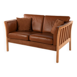 Canapé scandinave cuir 2 places
