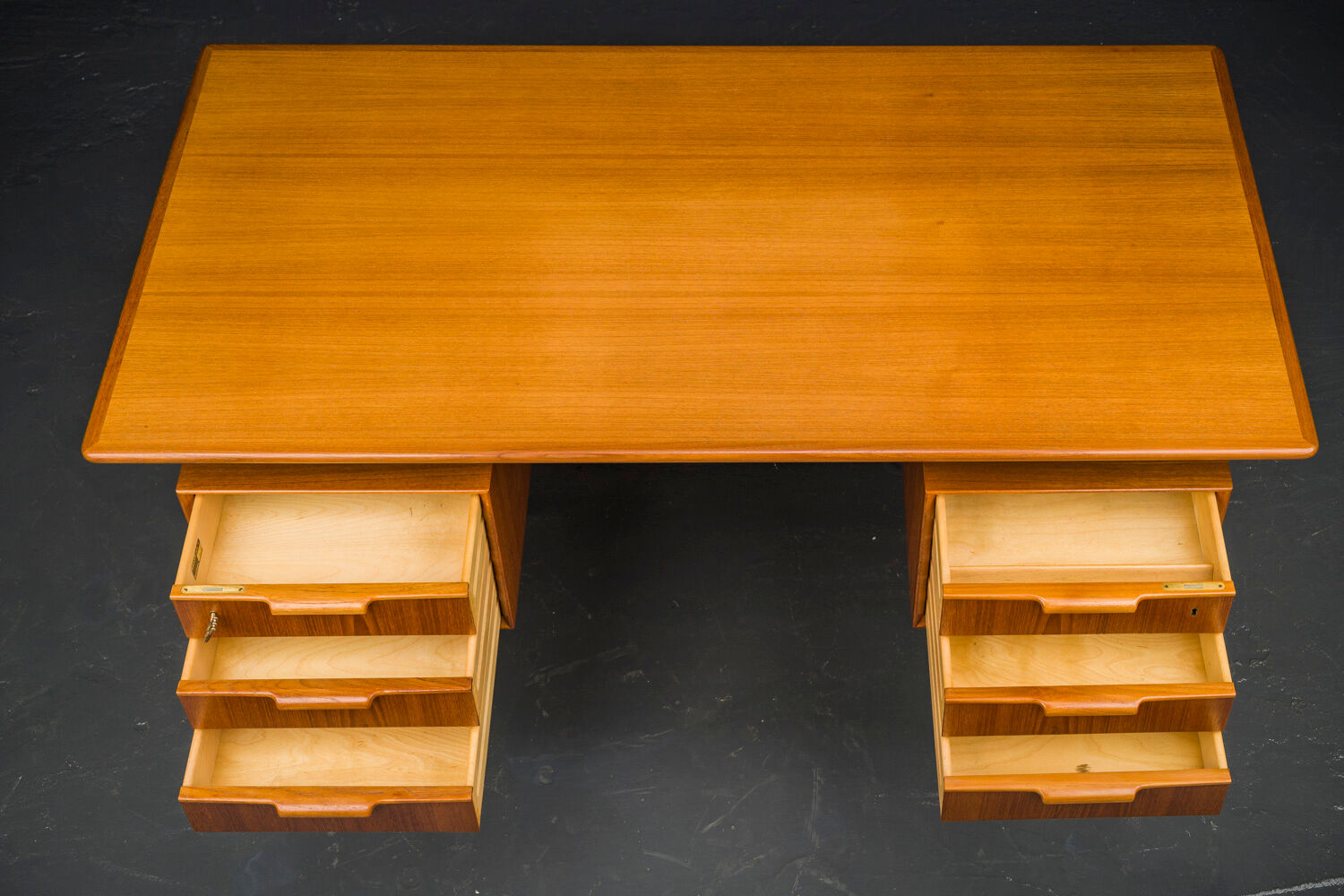 Mid-Century teak model 75 desk from Omann Jun, 1960s