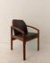Mid-century modern chair in teak and black leather, Germany, 1960s