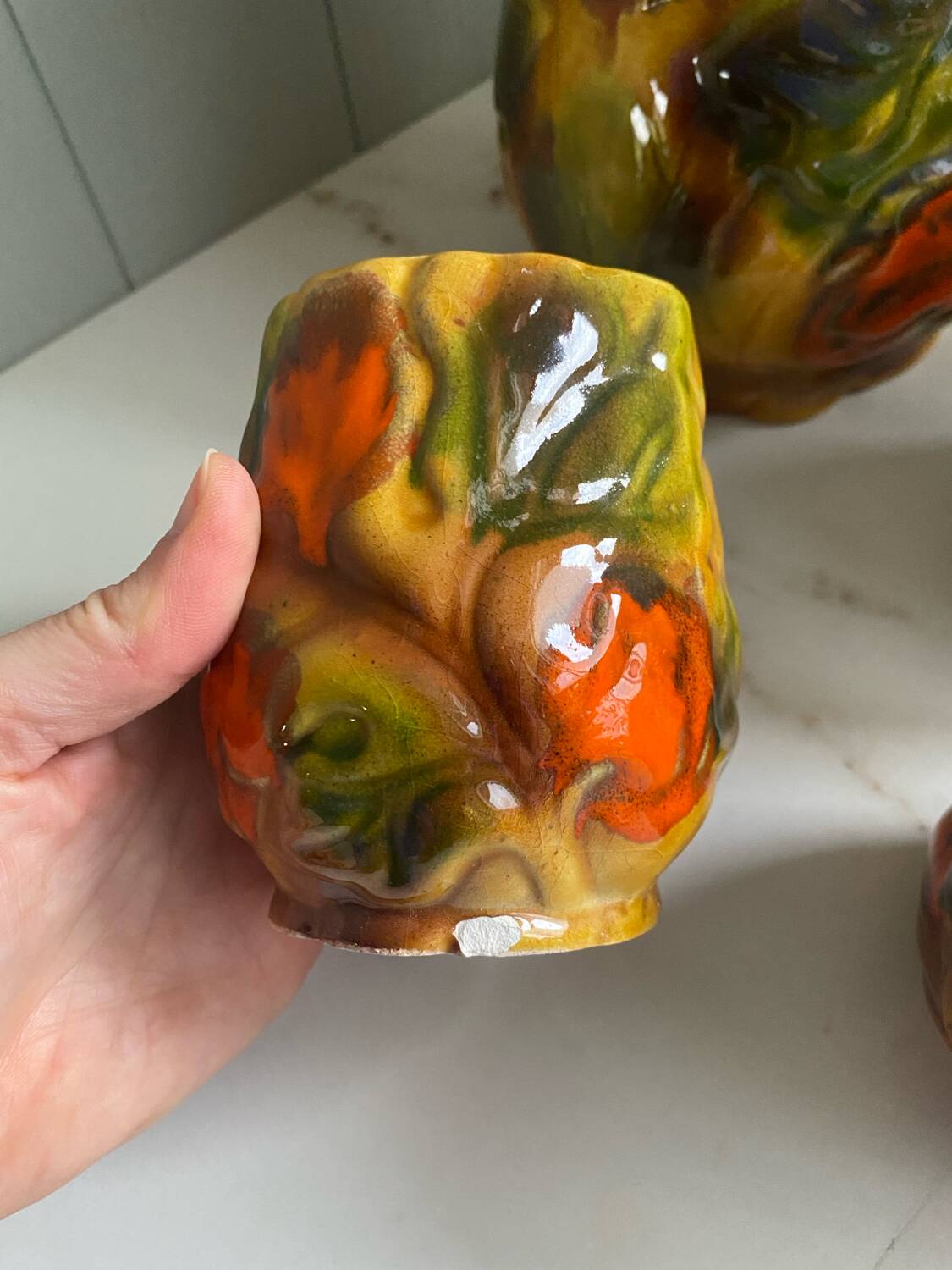 Vintage ceramic cider service