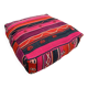 Vintage handmade Berber Kilim pouf, Moroccan floor cushion.