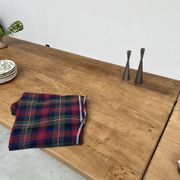 Large farm table from the 60s, in solid oak, with extensions