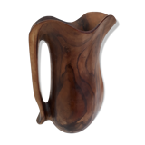 Pitcher free form 1960 wooden