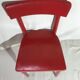 Paire de chaise ancienne Baumann bois rouge assise enfants vintage