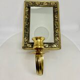 Vintage  Brass Wall mirrored Candle Sconce