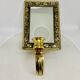 Vintage  Brass Wall mirrored Candle Sconce