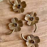 Set of 4 small vintage brass candlesticks/candle holders