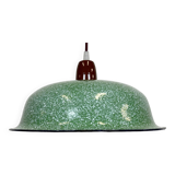 Industrial Factory Green Enamel Ceiling Lamp , 1960s