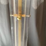 Plexi and brass floor lamp