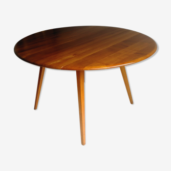 Table à manger circulaire en hêtre et orme Ercol, modèle 384