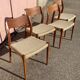 4 chairs série 71 by Niels Otto Moller for j l moller