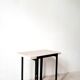 Side console table - Steel and marble - Vintage of the 50s