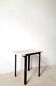 Side console table - Steel and marble - Vintage of the 50s