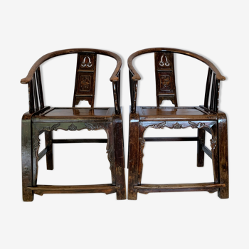 Pair of Chinese armchairs