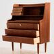 Restored teak cylinder desk