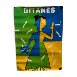 Affiche pub vintage Gitanes - tabac
