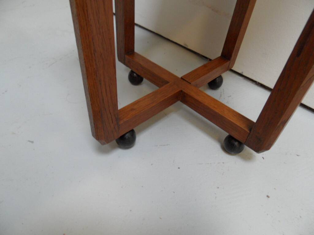 Art Deco Amsterdam School oak sidetable