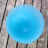 Blue opaline chalice vase