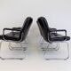Set of 4 leather office chairs by Grahl