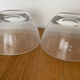 Pair of Large Salad Bowls in Modernist Crystal – Scandinavian Style / O