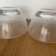 Pair of modernist salad bowls in Scandinavian style.
