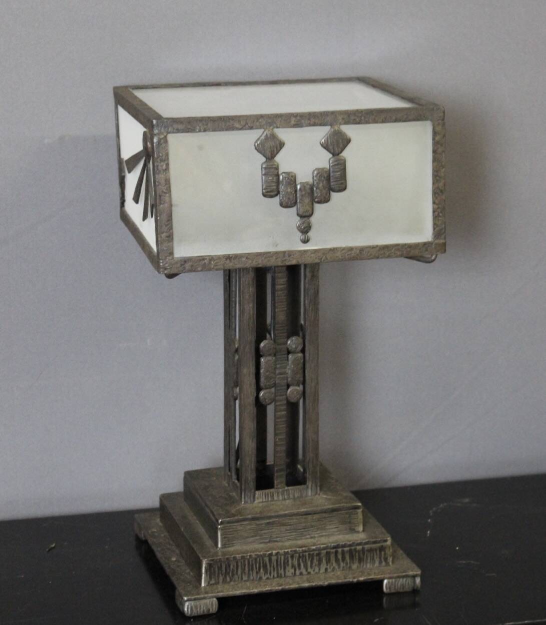 Art Deco period wrought iron lamp circa 1930