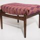 Vintage velvet footstool pair with rose pattern, Edmund Homa, 1960s