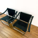 Paire de fauteuils LC1 Le Corbusier