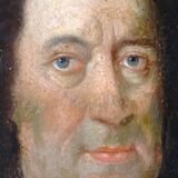 Portrait of a man prelate from the louis xiv period oil on tin end xviith century