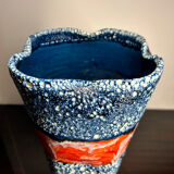 Large lava vase Vallauris 1960s