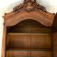 Bonnetière antique wardrobe with beveled ice interior elm magnifying glass style rocaille louis xv