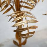 Vintage palm lamp in gilded metal