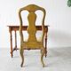 Golden baroque chair, gold-plated wooden chair louis xiv.