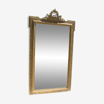 Miroir doré de style Louis XVI  157x89cm