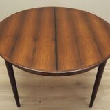 Round rosewood table, Danish design, 1970s, production: Skovby Møbelfabrik