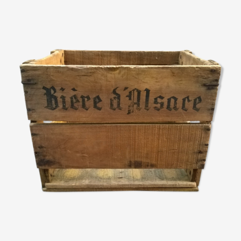 Caisse en bois "bière d'Alsace"