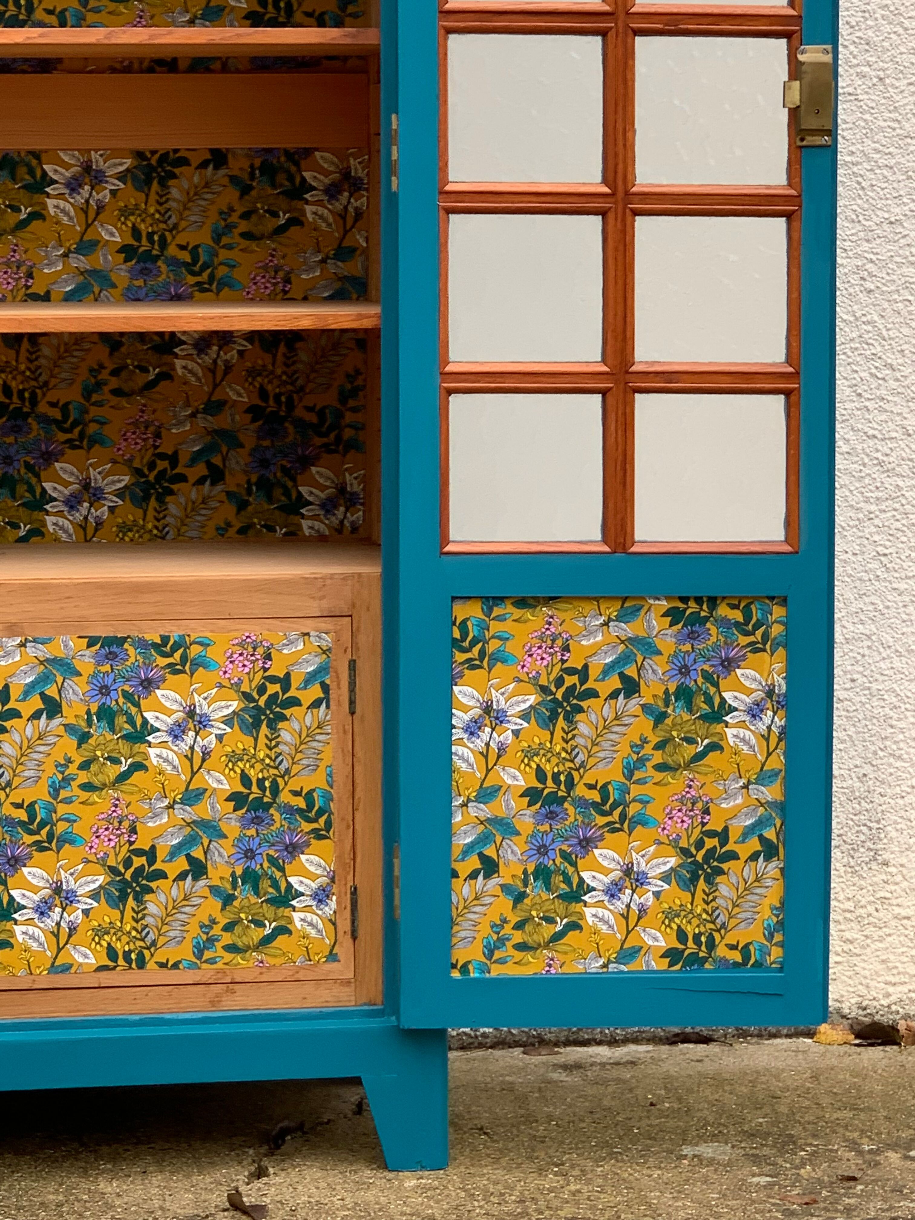 Parisian wardrobe glazed blue Peacock 1940