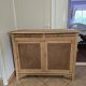 Buffet in Art Deco style, restored solid raw wood.