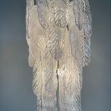 Vintage murano glass leaf chandelier, 1970s