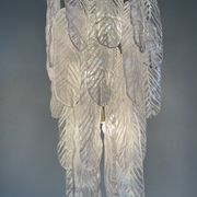Vintage murano glass leaf chandelier, 1970s