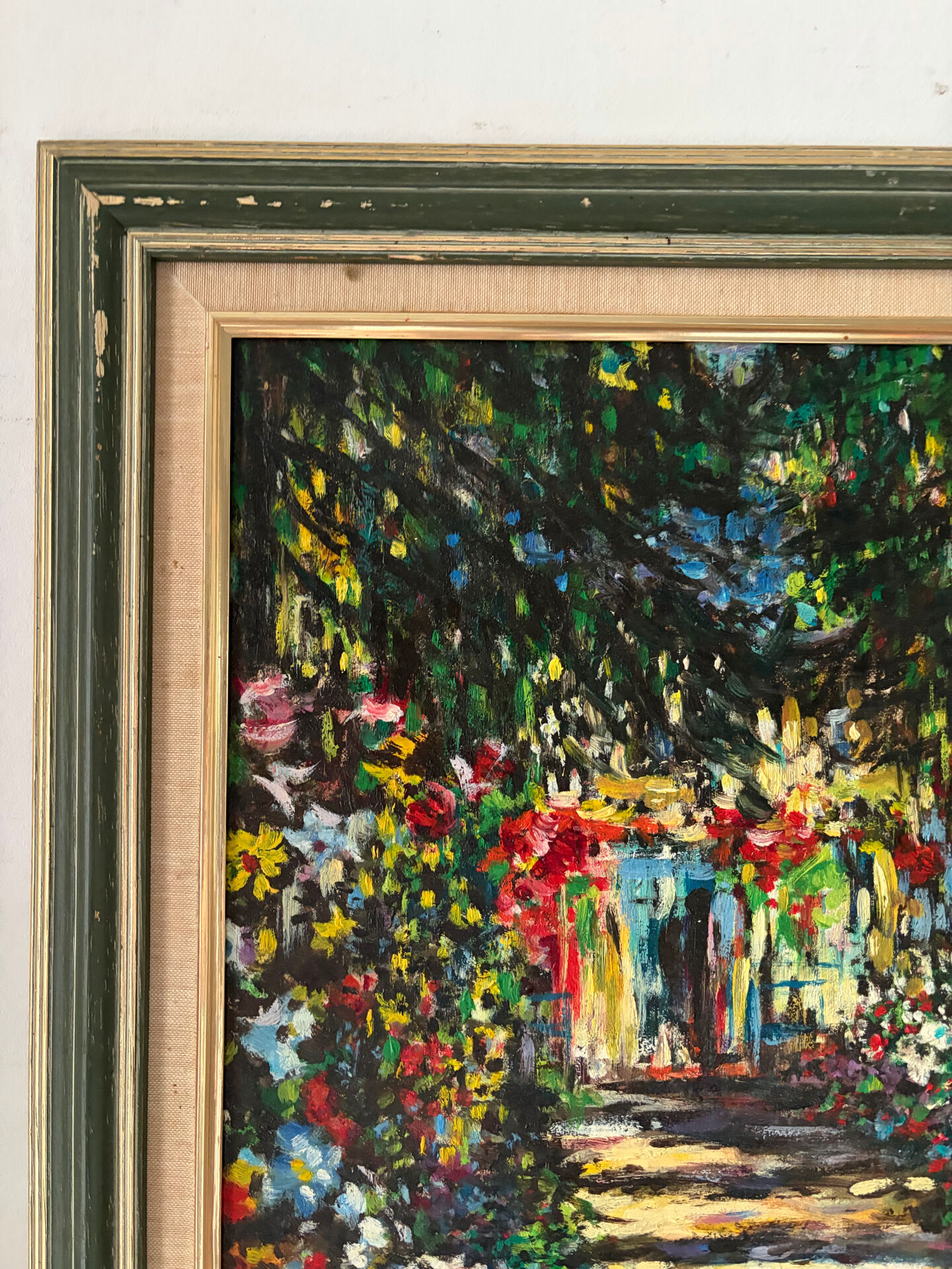 Oil on canvas "Garden in Bloom", signed