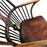 Antique 19th Century Thames Valley Wheel Back Windsor Armchair