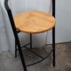 pair stool bar design vintage 1980 black metal wood