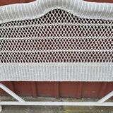 White rattan headboard 1960 1970