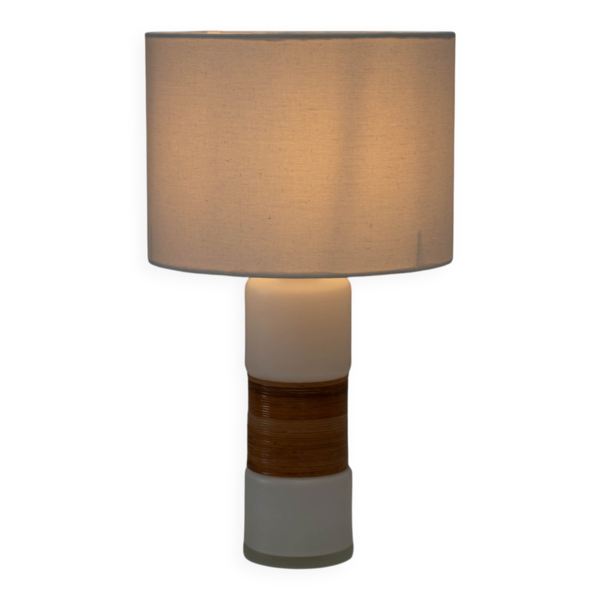 Scandinavian glass table lamp by Bent Nordsted for Tesco