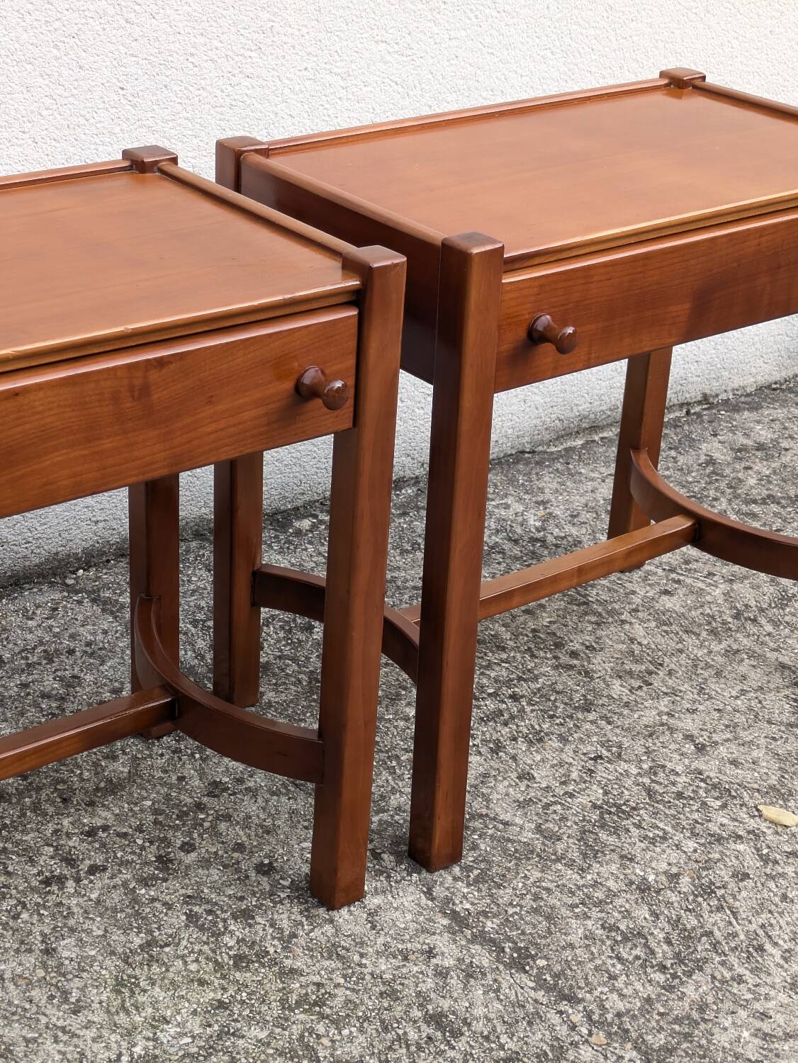 Pair of vintage Jacques Hauville bedside tables 1960 Roche Bobois